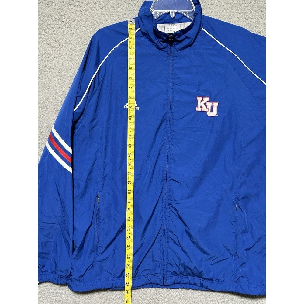 Adidas University Of‎ Kansas Jayhawks Track Jacket Climalite Windbreaker Sz Med